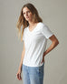 Women's Classic Cotton V-Neck Tee - White